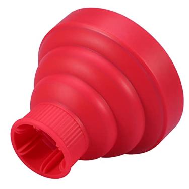 Imagem de Difusor de secador de cabelo, capa de difusor de soprador de cabelo dobrável para bocal de 4 a 5 cm de diâmetro do secador de cabelo (vermelho)