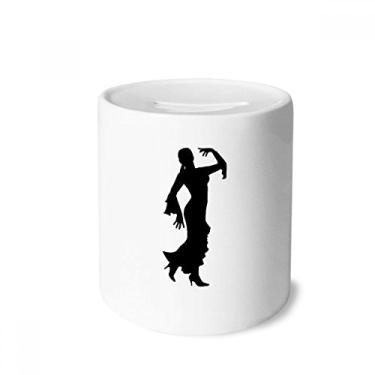 Imagem de DIYthinker Dança Folk Art Performance Dancer caixa de dinheiro caixa de cerâmica porta-moedas presente de cofrinho