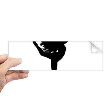 Imagem de Adesivo retangular para para-choque com arte de dança esportiva para dançarina, notebook, janela