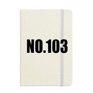 Imagem de Lucky No. 103 Caderno com nome de números, capa dura para diário clássico A5 presente