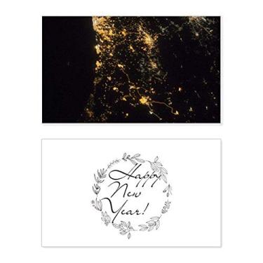 Imagem de Overlooking America Night New Year Festival Cartão de felicitações Bless Message Present