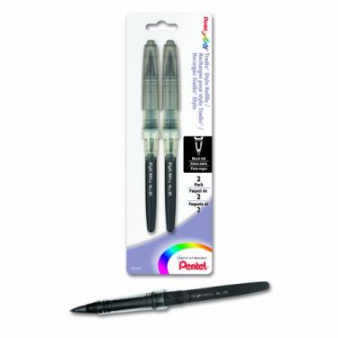 Imagem de Pentel Refil de caneta Art Tradio Stylo, tinta preta, pacote com 2 (MLJ20BP2A)