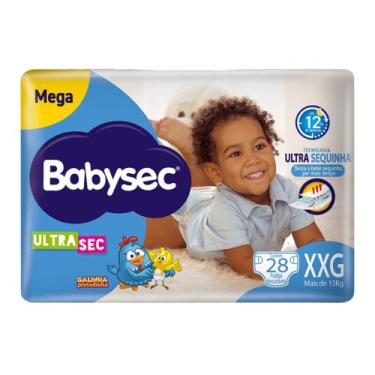 Imagem de Kit 6 Pacotes Fralda Descartável Babysec Ultrasec Mega XXG