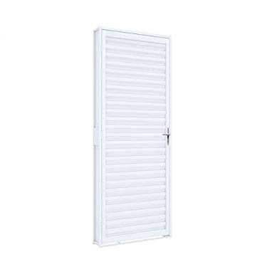Imagem de Porta de Giro Direita Laminada de Aço 215cmx85cm Riobras Branco