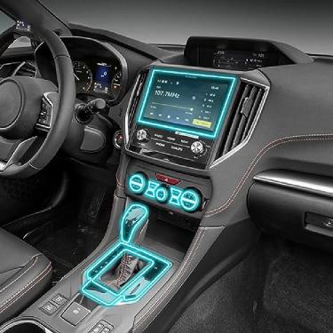 Imagem de LAVIYE Interior do carro GPS navegador console central transparente PPF-TPU película protetora Filme anti-risco, para SUBARU XV 2018-2023