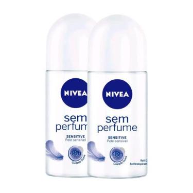 Imagem de Kit 2 Desodorante Antitranspirante Roll-On Nivea Sem Perfume 50ml