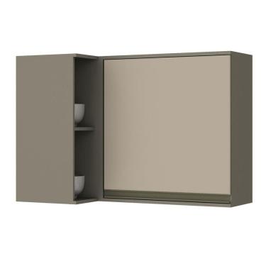 Imagem de Armário Aéreo Canto Reto 1 Porta 94,5cm Connect Henn