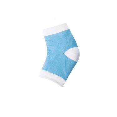 Imagem de minkissy 1 Par meias de proteção para os pés meias azul céu meias de calcanhar de capa protetora meias de gel de náilon meias antirrugas pés anti rachados meias de salto meias hidratantes