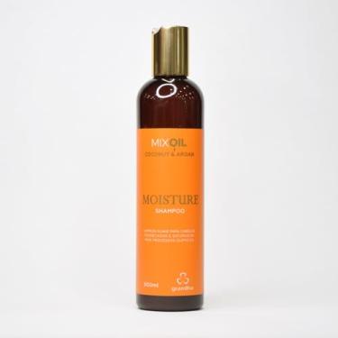 Imagem de Kit Grandha Pós-Praia e Piscina com Mix Oil Coconut & Argan para Reparação Profunda e Revitalização dos Cabelos Ressecados e Cabelos Secos (Moisture Shampo - 300ml)