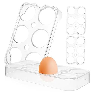 Imagem de OSALADI 4 Unidades De Bancada Recipiente De Armazenamento De Ovos Bandeja Porta-Ovos Porta-Ovos Para Geladeira Prateleiras De Armazenamento De Ovos Porta-Ovos Bandejas De Armazenamento De