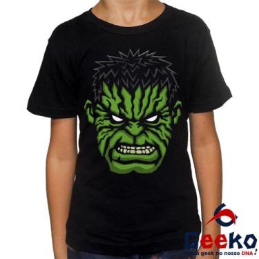 Imagem de Camiseta Infantil Hulk 100% Algodão Geeko