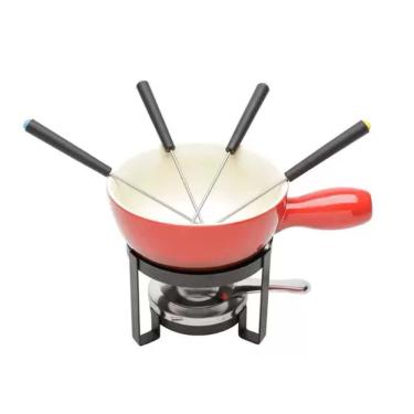 Imagem de Aparelho de fondue 8pç para Queijo de Cerâmica Vermelho - Lyor
