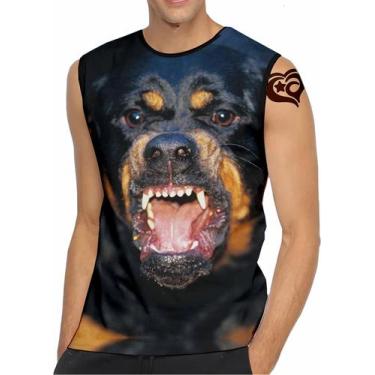 Imagem de Camiseta Regata Cachorro Masculina Cão Rottweiler Dog - Alemark