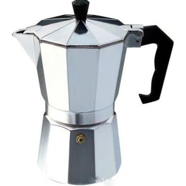 Imagem de Cafeteira Italiana 6 Xícaras Express Moka Máquina De Café Cor Cinza Claro