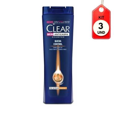 Imagem de Kit C-03 Clear Men Anticaspa Queda Control Shampoo 400ml