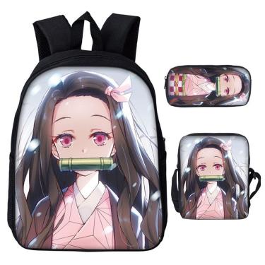 Imagem de Mochila estudantil de anime Kamado Nezuko Kimetsu No Yaiba