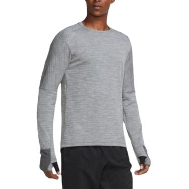 Imagem de Nike Camiseta de corrida masculina Thermainteger} Repel Element, Cinza ferro/urze/cinza neblina/prata refletiva, GG