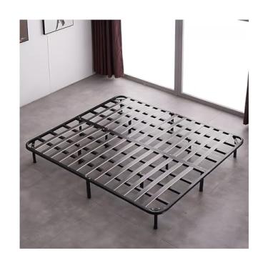 Imagem de Estrutura De Cama Queen Preta, Estrutura De Cama Dobrável Dupla Com Espaço De Armazenamento, Armações De Cama Sem Ruído Com Suporte Para 14 Pernas, Antiderrapante (Color : Black 1, Size : 59x79in)