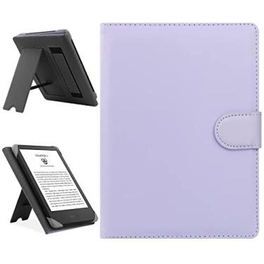 Imagem de HoYiXi Capa universal compatível com Kindle Paperwhite/15.2 cm novo Kindle 2022 e 2019/Kobo Clara HD/Kobo Clara 2E capa de couro com suporte para PocketBook de 6 a 6,8 polegadas/Tolino/Sony E-Book