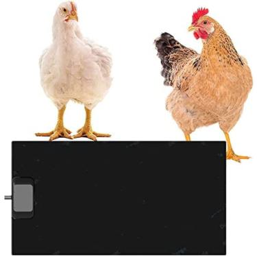 Imagem de Tapete de aquecedores de galinheiro, aquecedor de tela plana de calor radiante de potência ajustável, almofada de aquecimento de cama para animais de estimação para animais de peixes de filh