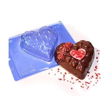 Imagem de Forma De Acetato Com Silicone Coração Almofadinha 500g Cód 2 Porto Formas