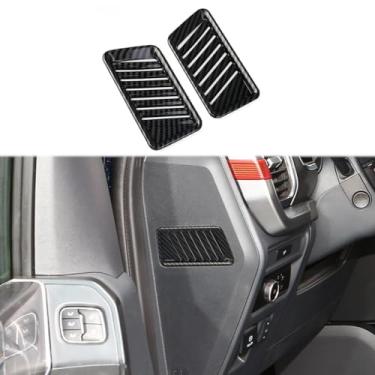 Imagem de Acabamento de saída CA da tampa da saída de ar de fibra de carbono na lateral do kit do painel para Ford F150 2021+