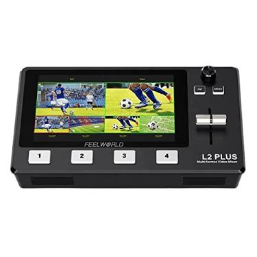 Imagem de FEELWORLD L2 Plus Multi-Camera Video Mixer Switcher com 5,5" LCD Touch Screen Controle PTZ Chave Croma Embutida Chave Croma e Logo Overlay USB3.0 Live Streaming