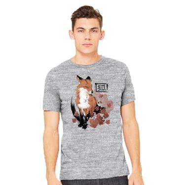 Imagem de TeeFury - Red Fox - Camiseta masculina animal, raposa, Branco, 5G