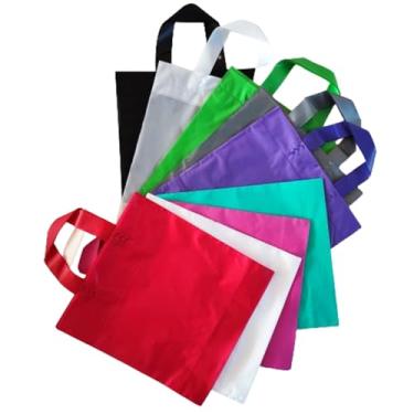 Imagem de Sacolas plásticas modelo alça fita, 15 micras de espessura alta densidade tratadas para impressão