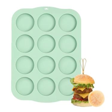 Imagem de Molde de silicone cilíndrico redondo de resina feito à mão com 12 cavidades para biscoito Oreo, sobremesa, geleia, pudim, doces, bolos, biscoitos, resina artesanal, sabão