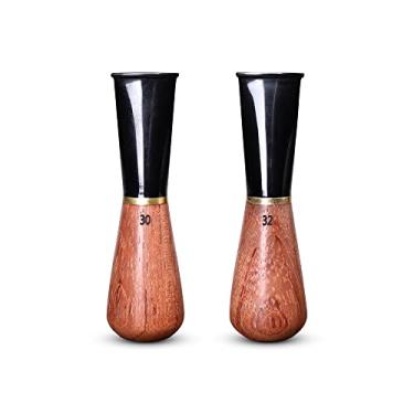 Imagem de MUXIANG Conjunto de tamanhos de suporte de bocal de charuto para homens e mulheres Suporte de charuto de madeira 9mm filtro de papel formato (30R/32R)