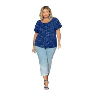 Imagem de Blusa Feminina Manga Morcego Textura Leve e Suave Plus Size-Feminino