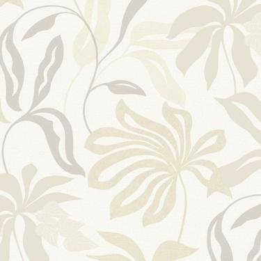 Imagem de Papel de Parede Marbelina II Folhagem Branco UR3419