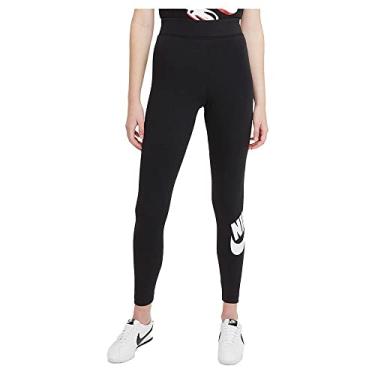 Imagem de Nike Sportswear Essential Women's High-Waisted Leggings XS (Black/White)