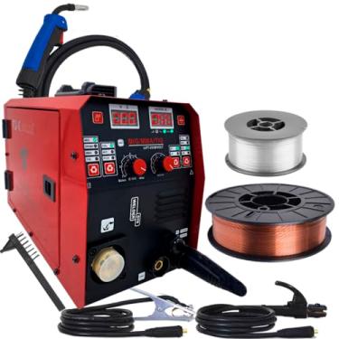 Imagem de Maquina De Solda Inversora Multiprocesso Mig 150 Tig Eletrodo Arame 5kg Uso Com Gás 0.8mm + Arame 1kg Uso Sem Gás 0.8mm Usk