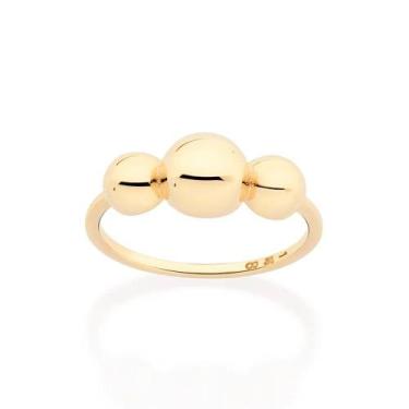 Imagem de Anel banhado ouro 3x 24k 18k e 22k feminino rommanel fino skinny 3 mei