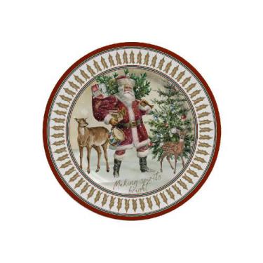 Imagem de Pratos Sobremesa Cenas B Alleanza 6 pçs - Natal - Papai Noel