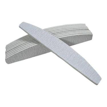 Imagem de Kit 50 Lixas Meia Lua Boomerang Bananão Manicure 100/180 - OEM