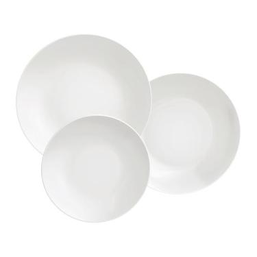 Imagem de Jogo de Pratos Redondo de Porcelana Branco - Tramontina Leonora 12 Peç