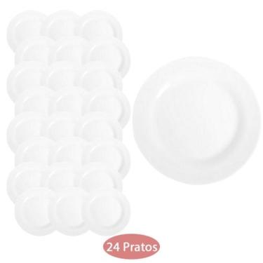 Imagem de 24 Pratos Temperado Menu Raso 24cm Restaurante Almoço Nadir - NADIR FI