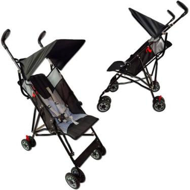 Imagem de Carrinho De Bebê Passeio Estilo Guarda Chuva Compacto Turim Preto - Ba