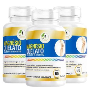 Imagem de Kit C/3 Magnésio Quelato - Fits Life - 60 cápsulas