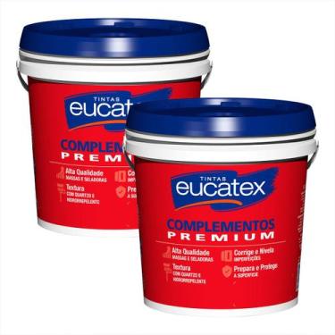 Imagem de Massa Acrílica Premium Corrige E Nivela Parede 5,8kg Kit 2un - Eucatex