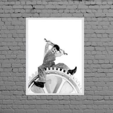 Imagem de Quadro Charlie Chaplin Tempos Modernos 24x18cm - Quadros On-line, Made
