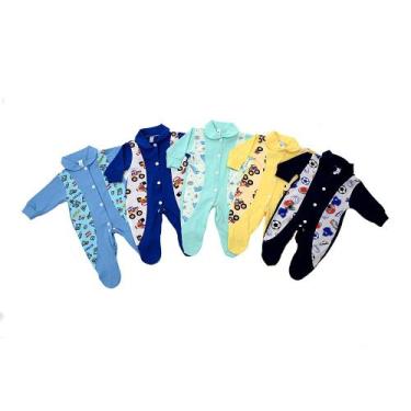 Imagem de Roupa Infantil Kit c/ 2 Macacão de Malha com Estampa Meninos - Rizzico