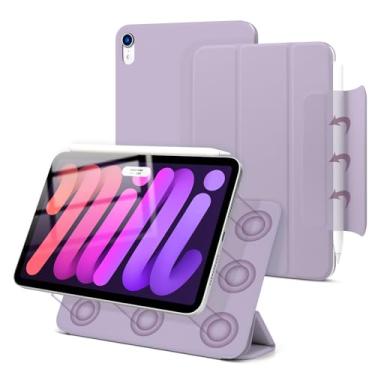 Imagem de Dwopar Capa magnética para iPad Mini 7 A17 Pro, Slim Smart Folio para iPad Mini 7ª/6ª geração 8,3 polegadas, modelo 2024/2021, leve, com três dobras, hibernar/despertar automático, compatível com