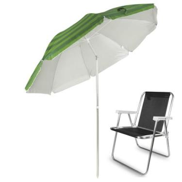 Imagem de Kit Guarda-sol Gigante 2,40m Piscina Praia Pesca Azul E Roxo Acompanha