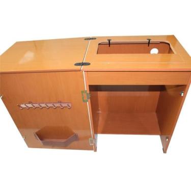 Imagem de Gabinete De Máquina De Costura Tipo Singer Cedro - Megamak