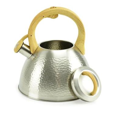 Imagem de Chaleira de Inox 3 Litros Prata Martelada com Apito - Wincy