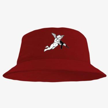 Imagem de Boné Chapéu Bucket Hat Estampado Anjo - MP Moda Masculina, Único, Verm